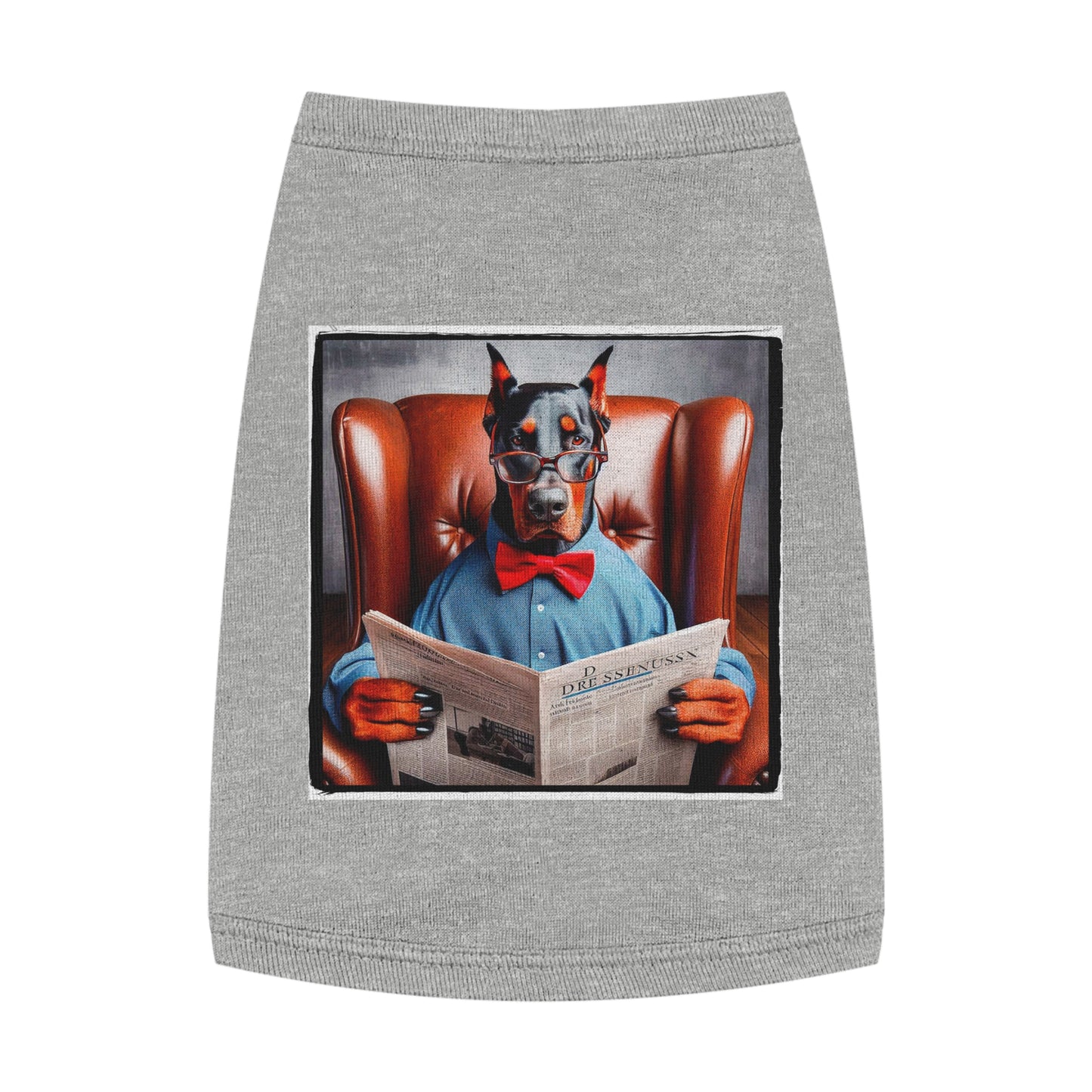 Pet Tank Top Doberman Pets Printify M Heather