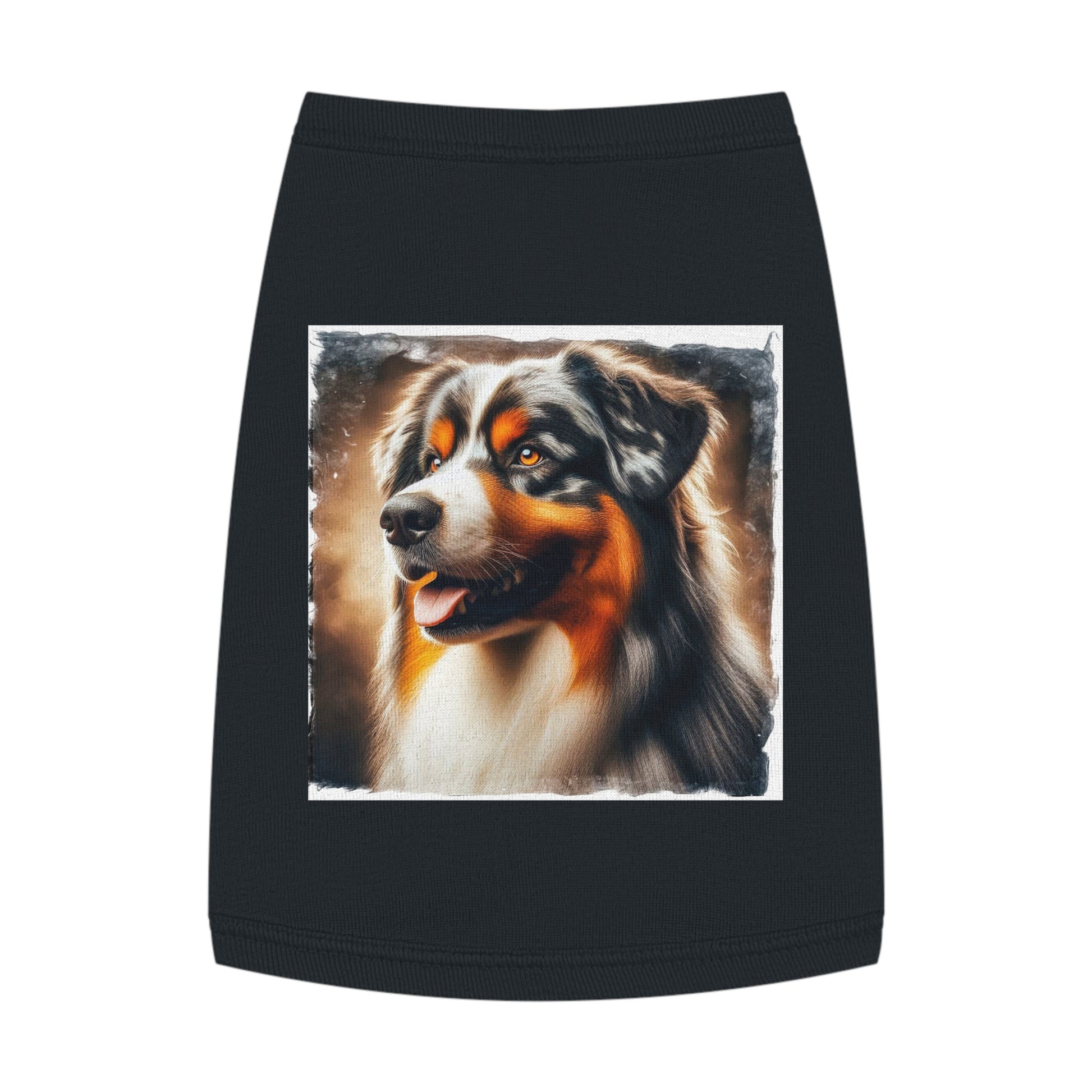 Pet Tank Top Australian Shepherd Pets Printify M Black 