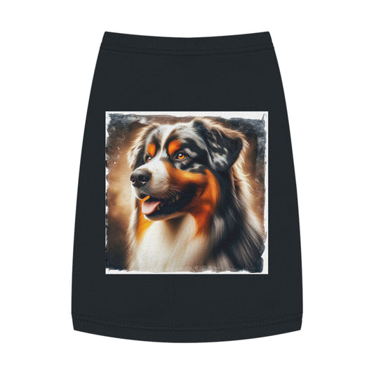 Pet Tank Top Australian Shepherd Pets Printify M Black 