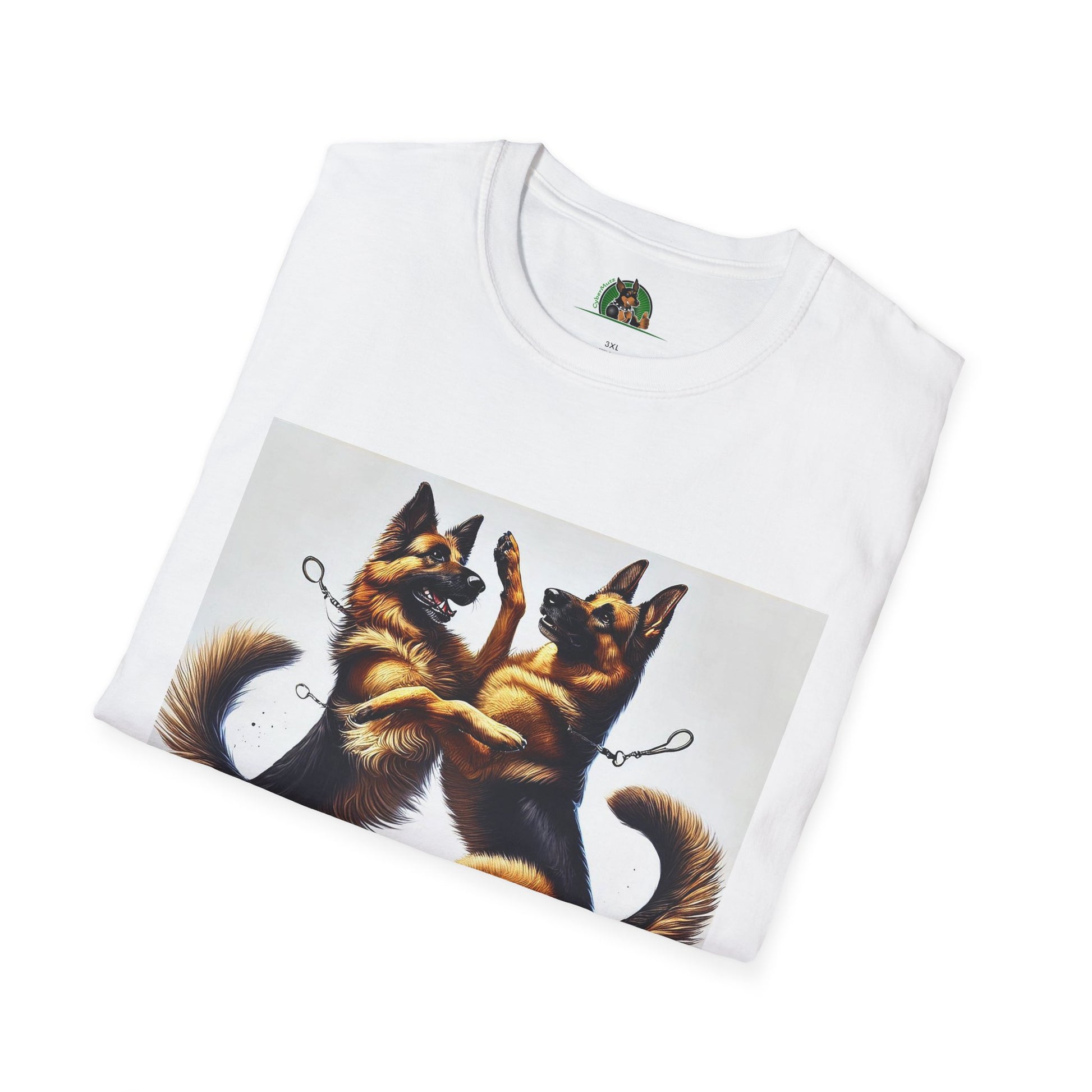 Dancing German Shepherd Unisex T-Shirt T-Shirt Printify