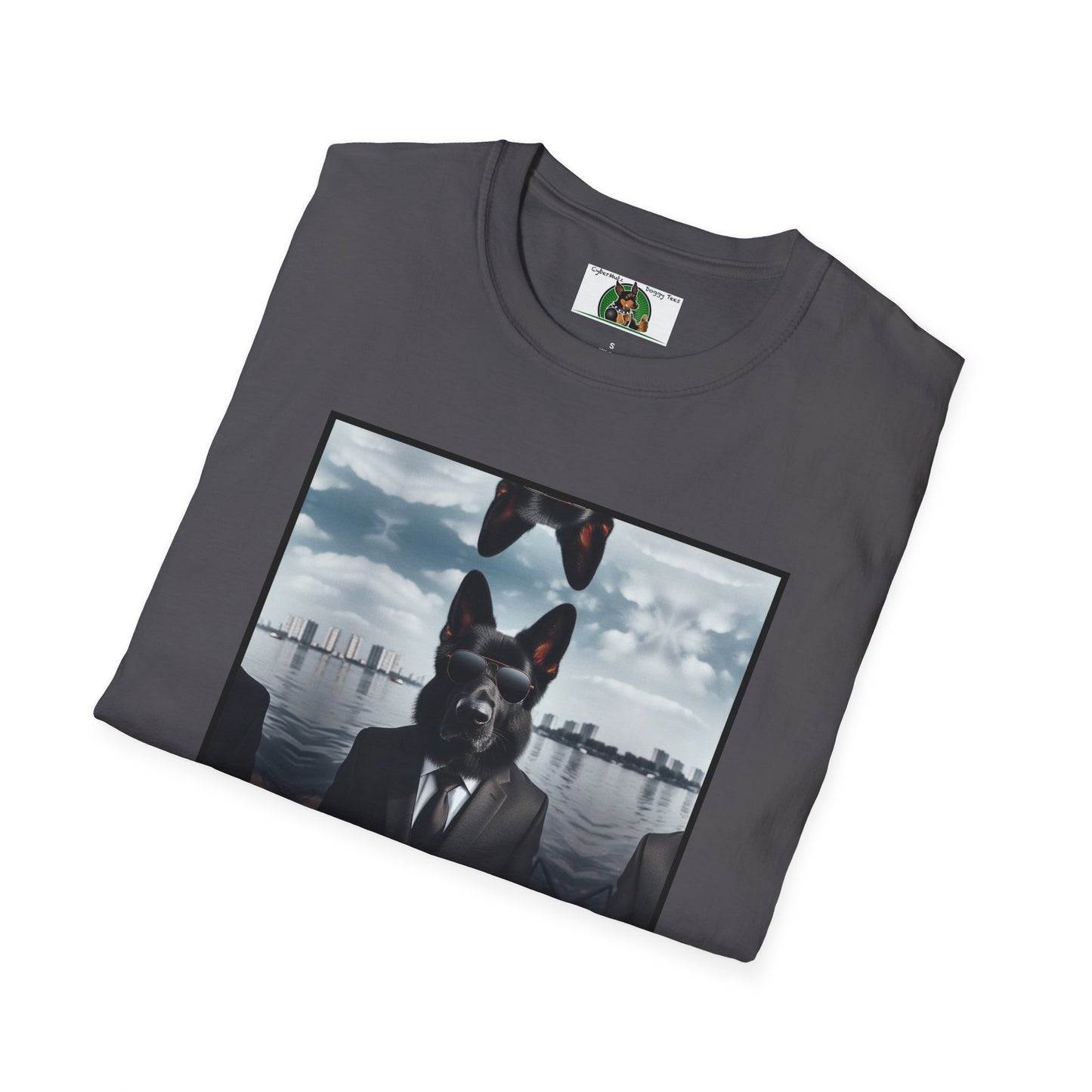 German Shepherd Agent Dog Unisex Softstyle T-Shirt T-Shirt Printify