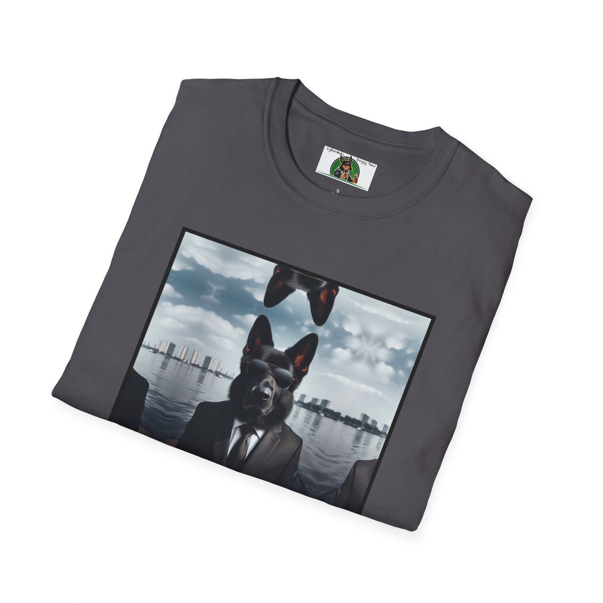 German Shepherd Agent Dog Unisex Softstyle T-Shirt T-Shirt Printify