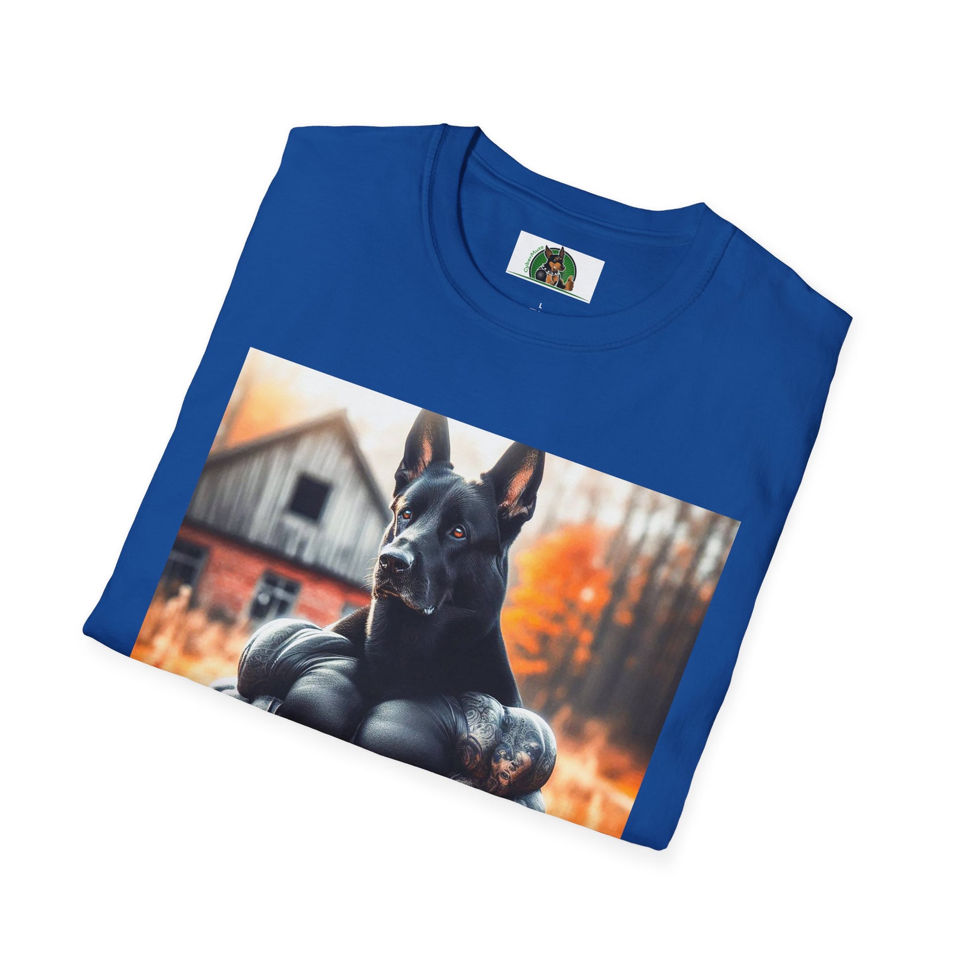 Muscle German Shepherd T-Shirt T-Shirt Printify