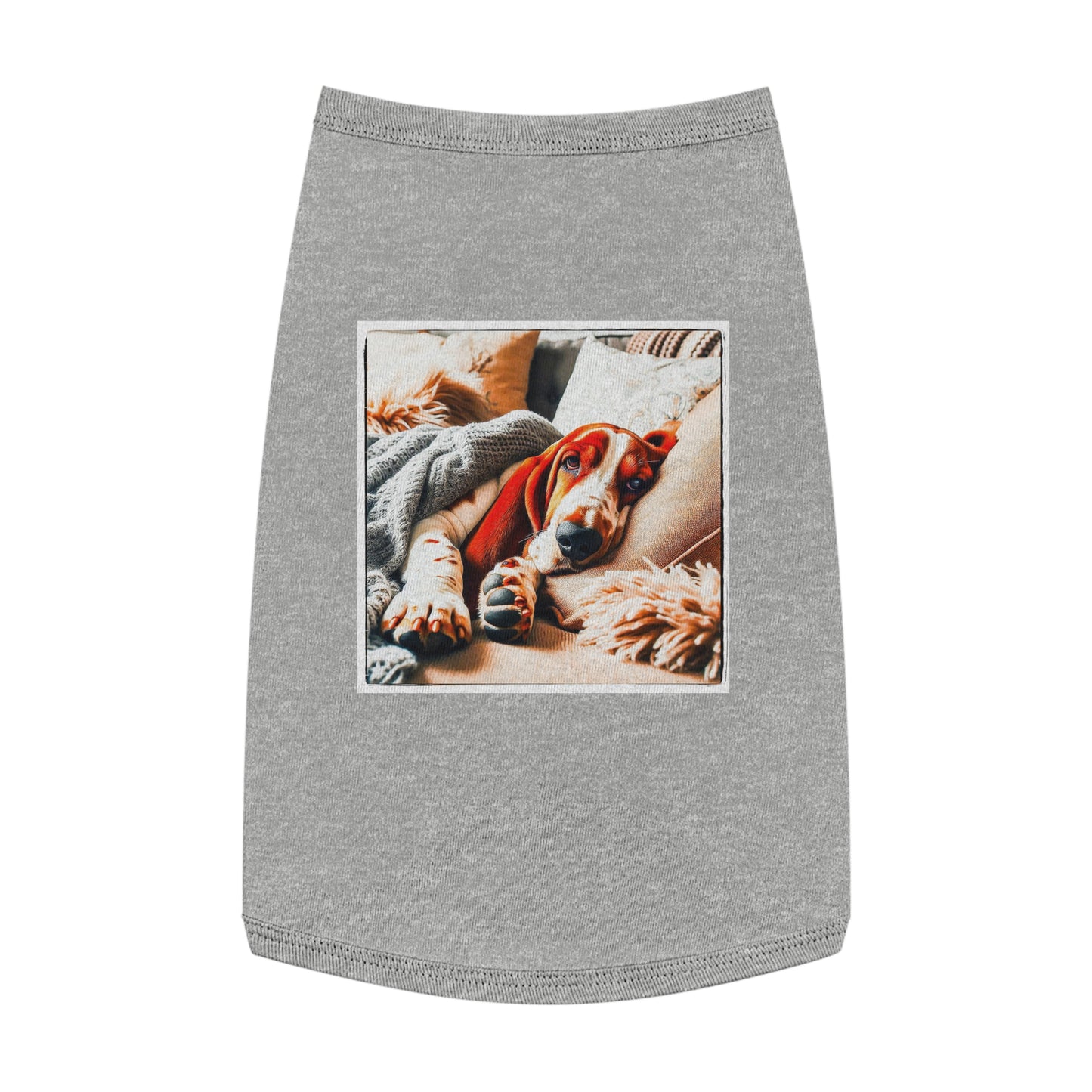 Pet Tank Top Basset Hound Pets Printify L Heather 