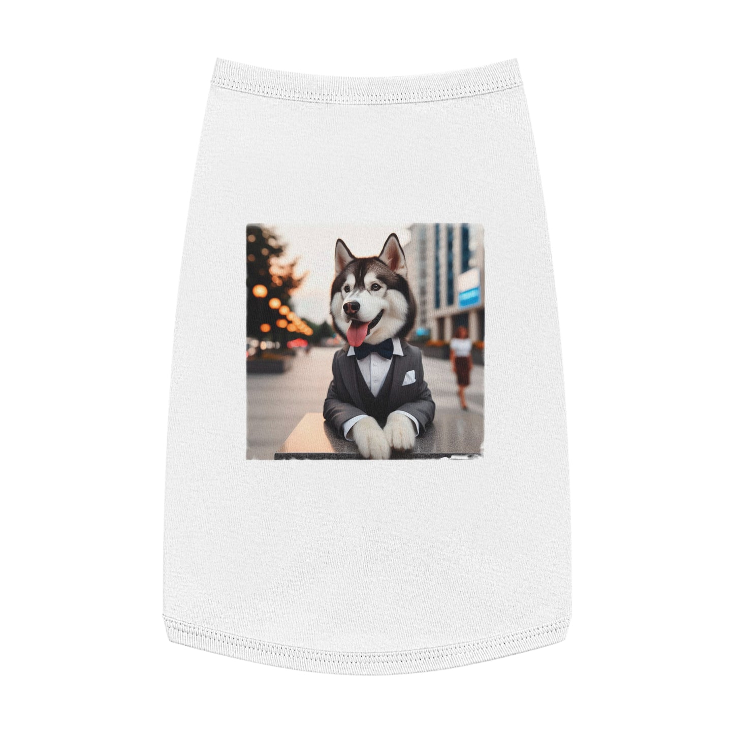 Pet Tank Top Husky Pets Printify L White