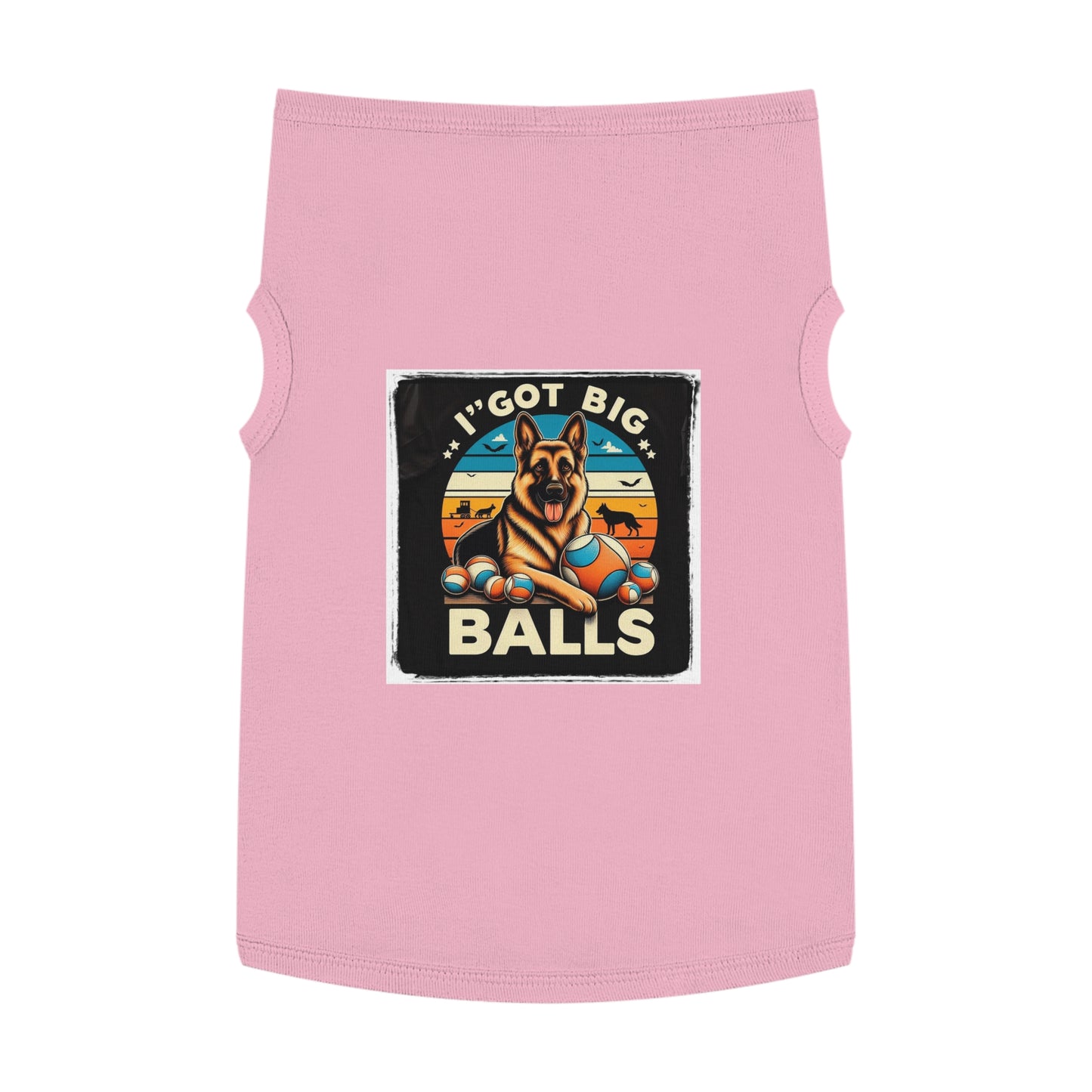 Dog Tank Top German Shepherd balls Pet Apparel Pets Printify XL Pink