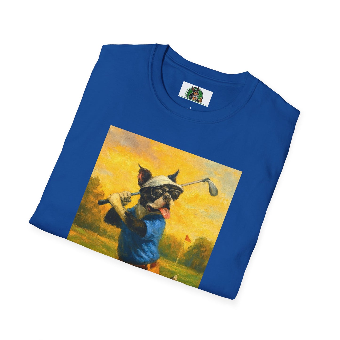 Sports Boston Terrier Golf T-Shirt T-Shirt Printify