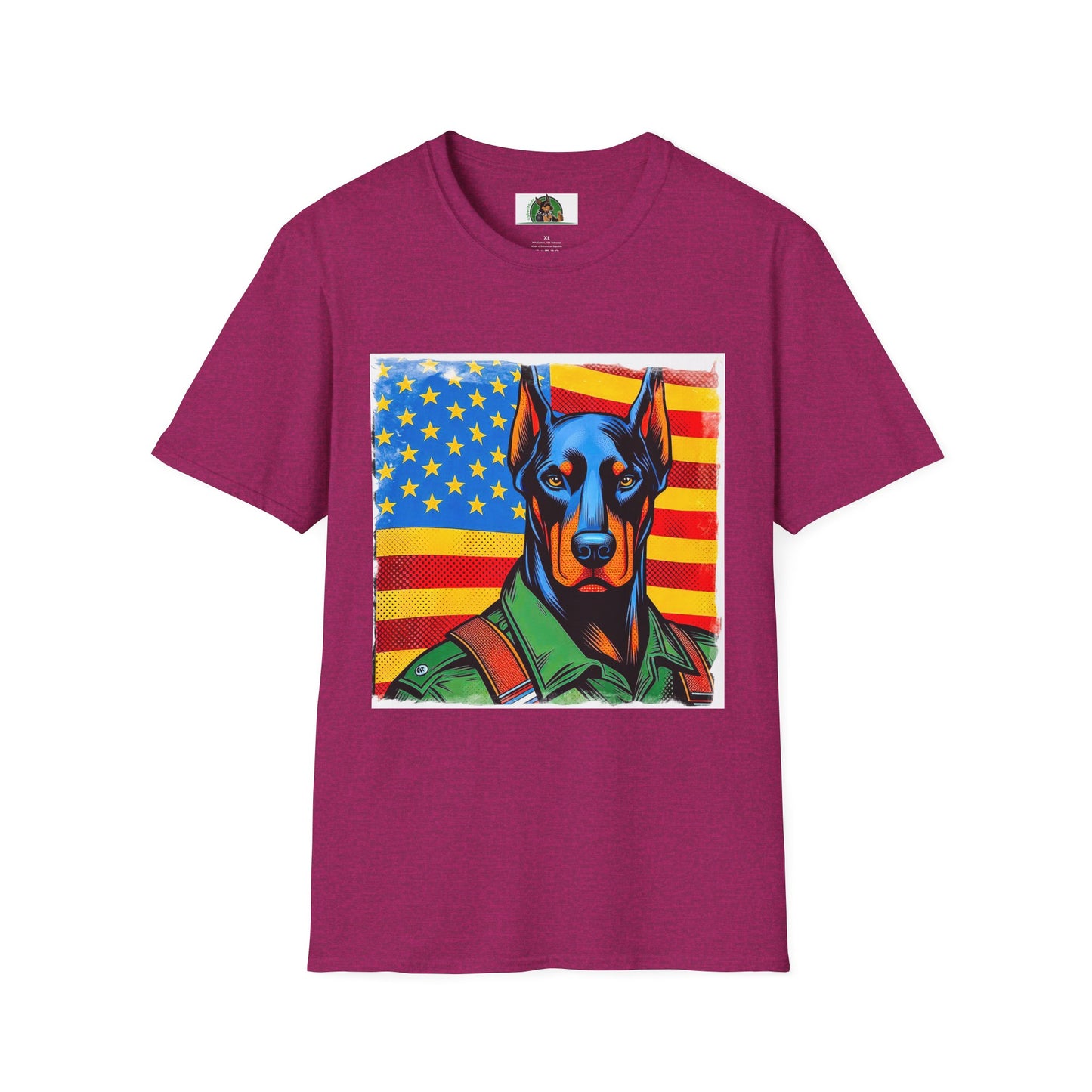 Doberman Air Force hero t shirt T-Shirt Printify S Antique Heliconia