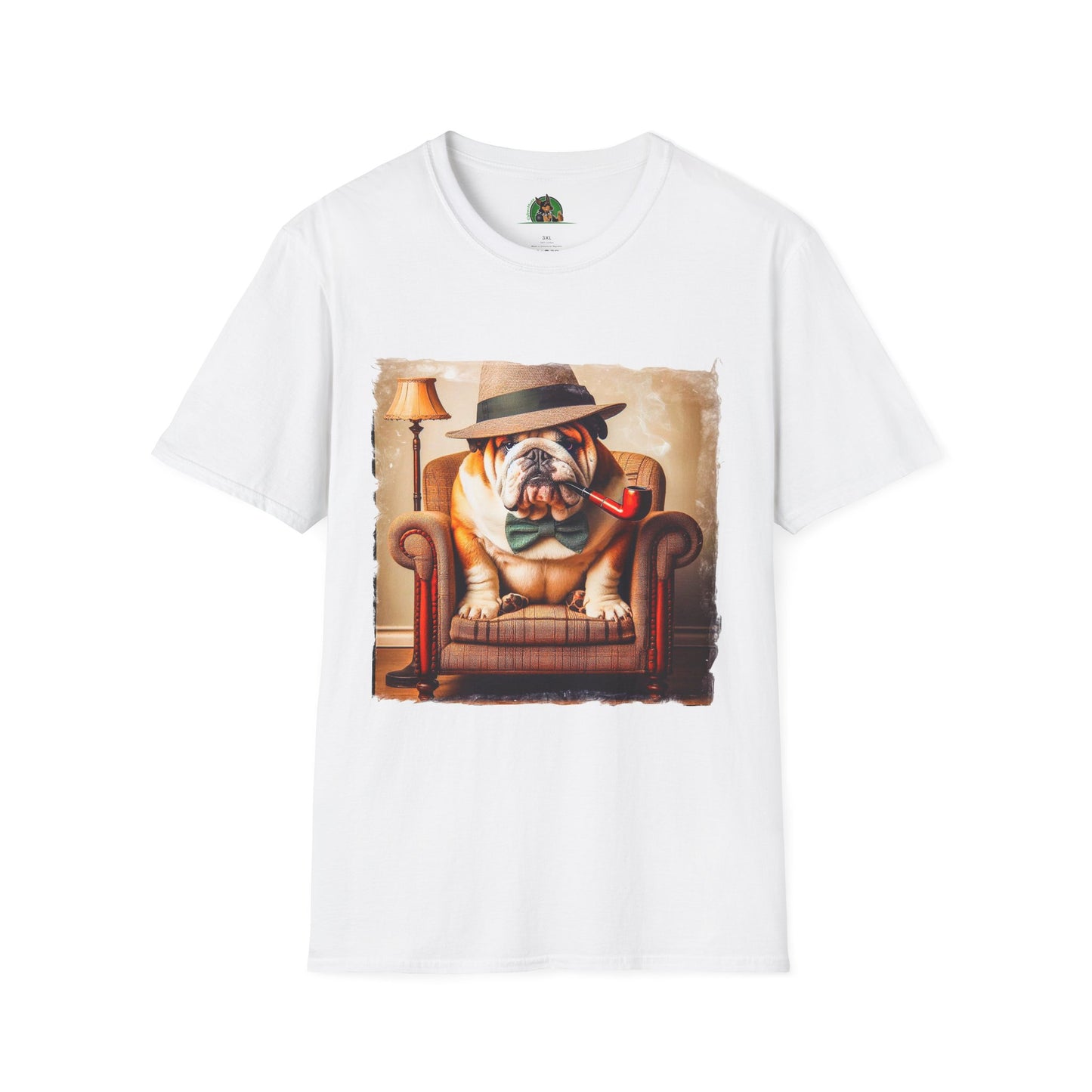 Bulldog T-Shirt Printify XS White