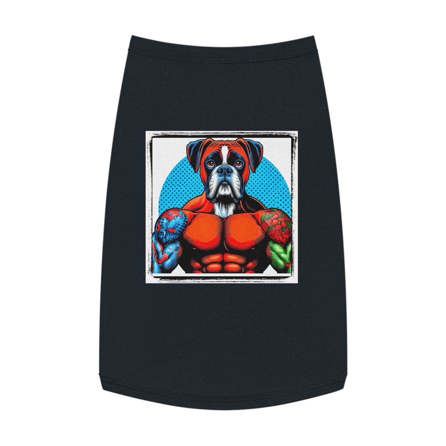 Pet Tank Top Boxer Muscle Dog Pop Art Pets Printify L Black 