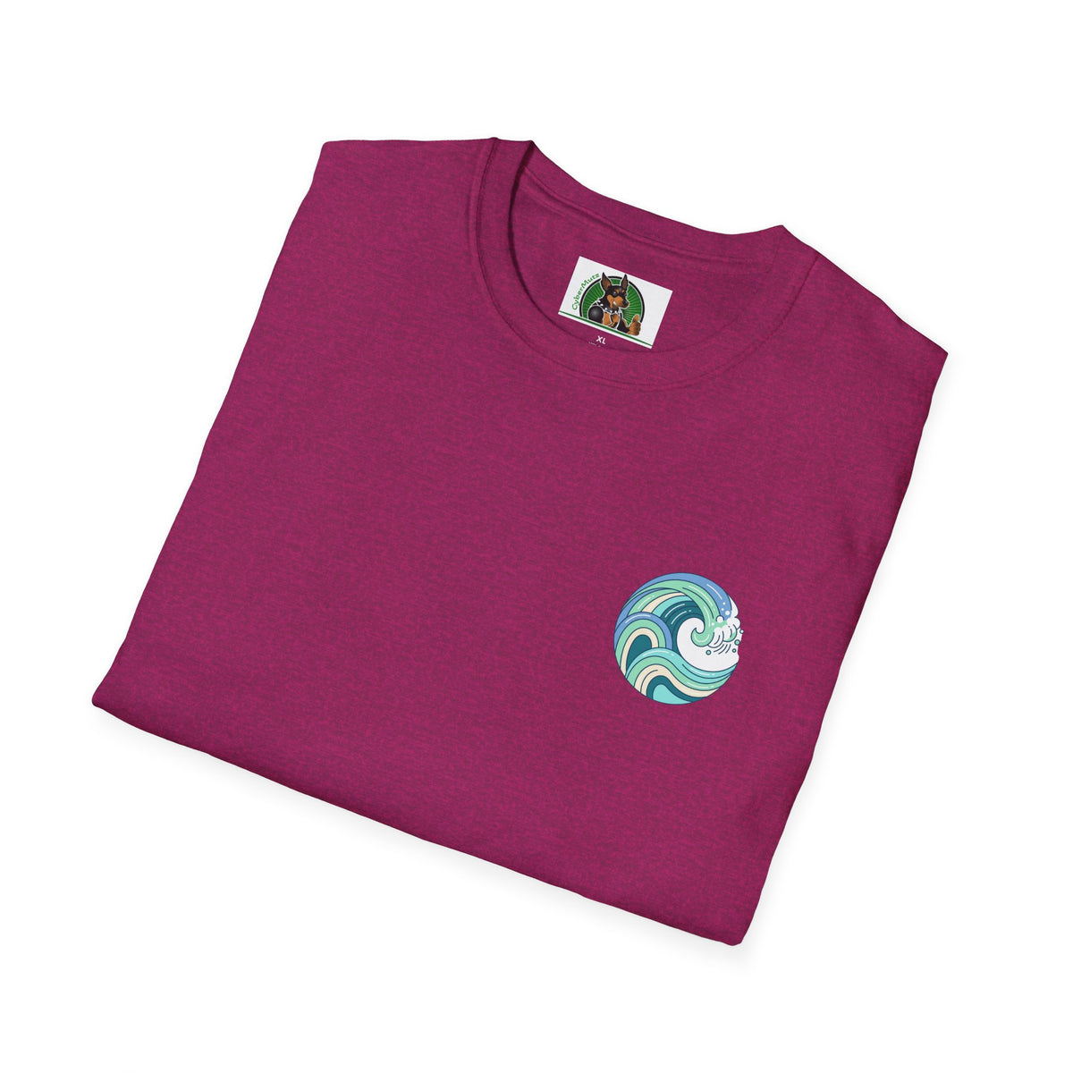 Dalmatian surf day t shirt Back Design