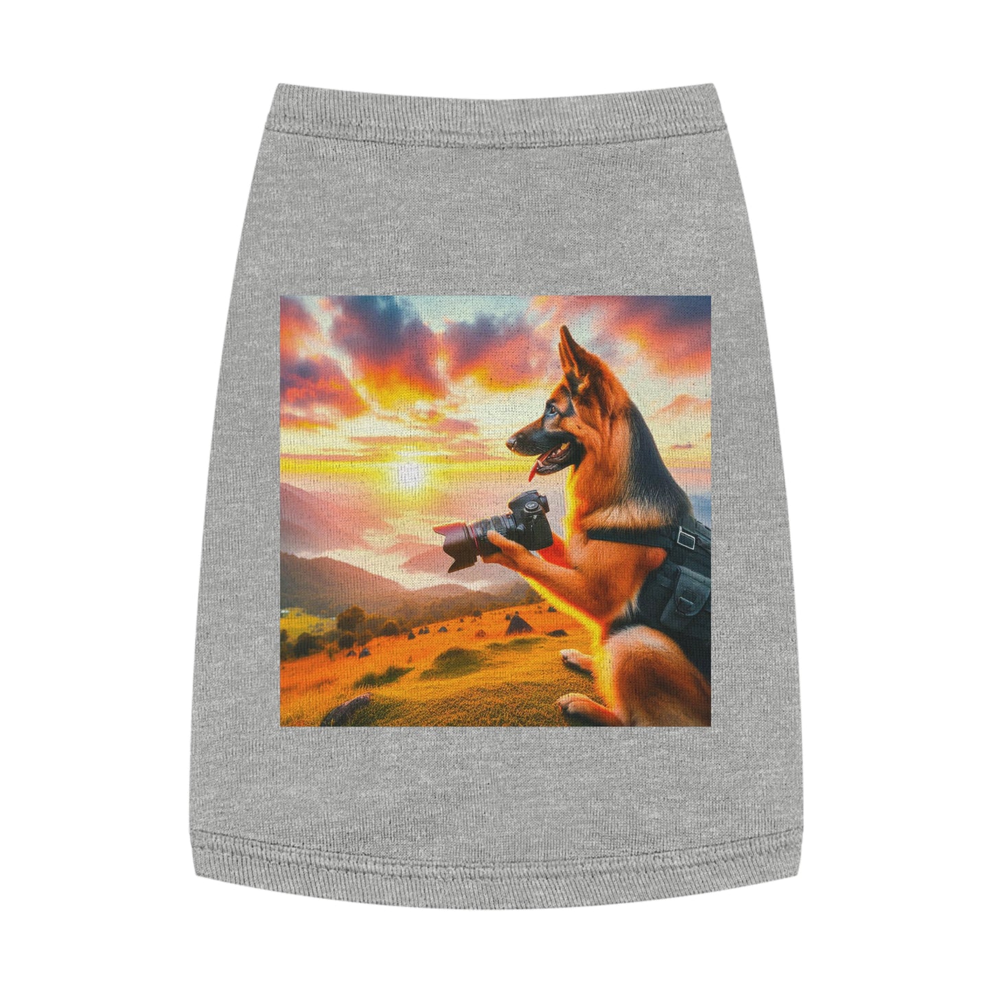 Pet Tank Top German Shepherd Pets Printify M Heather