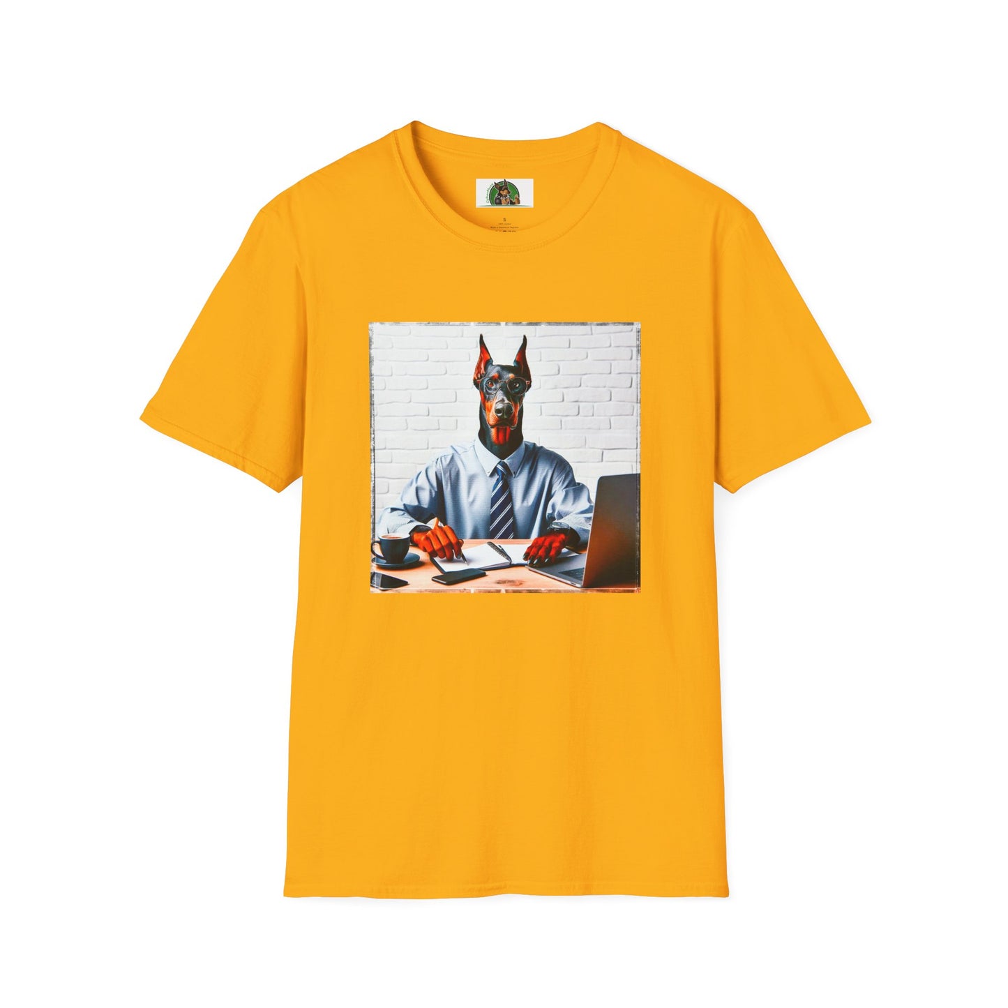 Doberman T-Shirt Printify S Gold