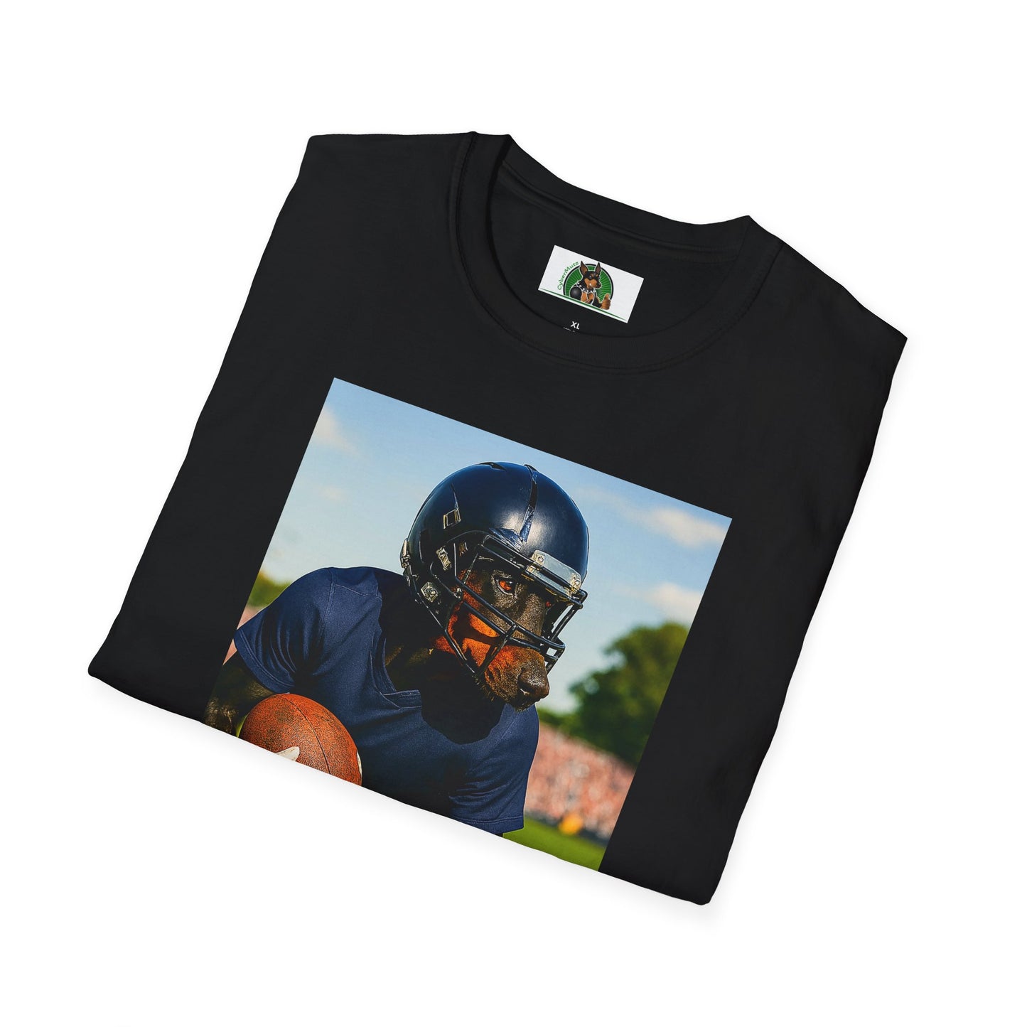 Football Doberman Sports T-Shirt T-Shirt Printify