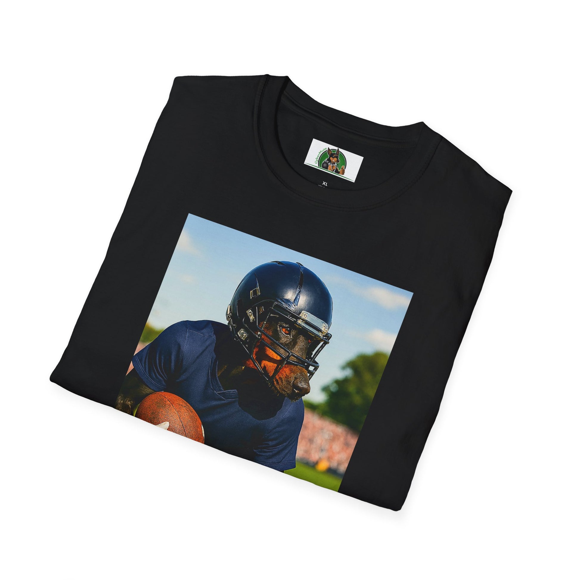 Football Doberman Sports T-Shirt T-Shirt Printify