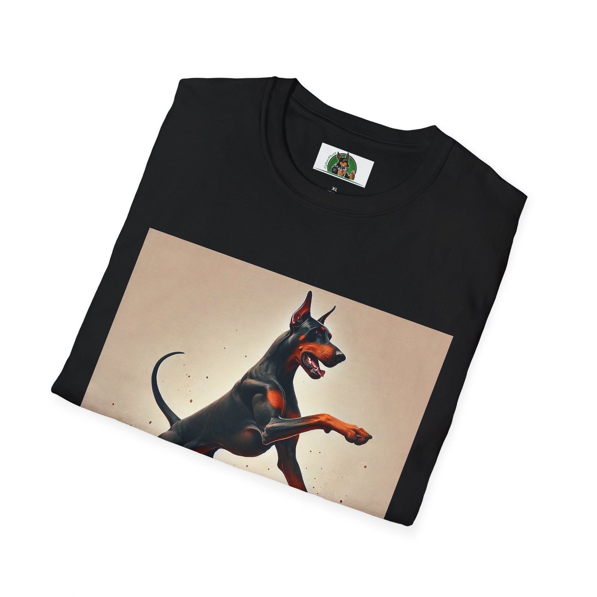 Dancing Doberman Unisex T-Shirt T-Shirt Printify