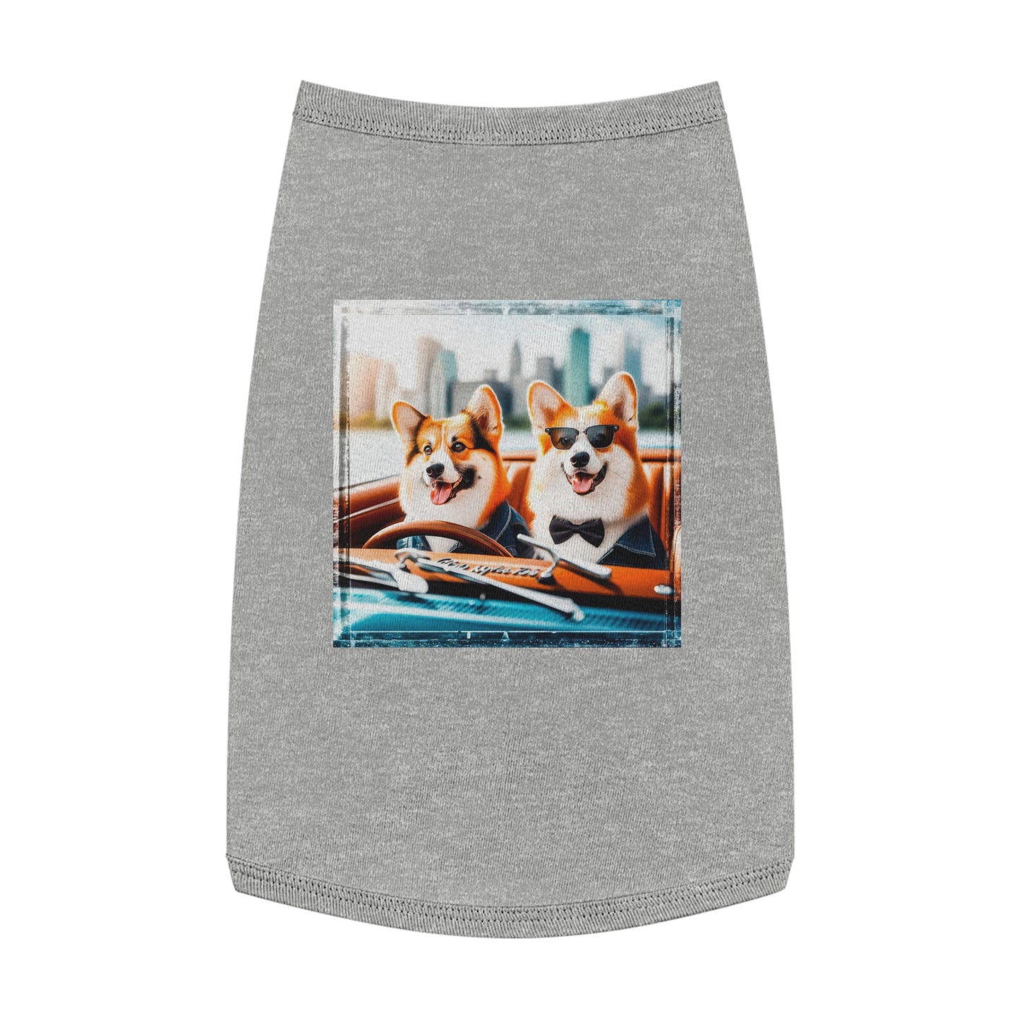 Wacky Pet Tank Top Pembroke Welsh Corgi Pets Printify L Heather 