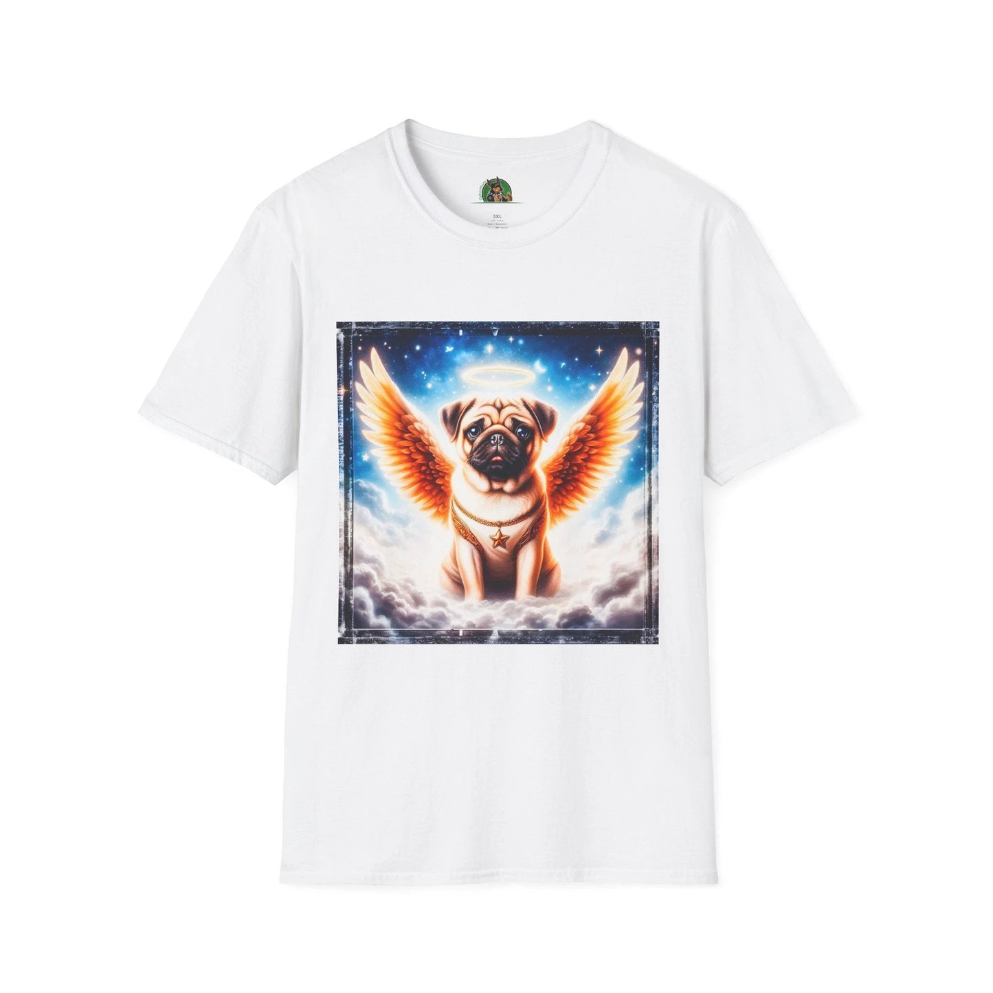 Pug Angel T-Shirt T-Shirt Printify XS White
