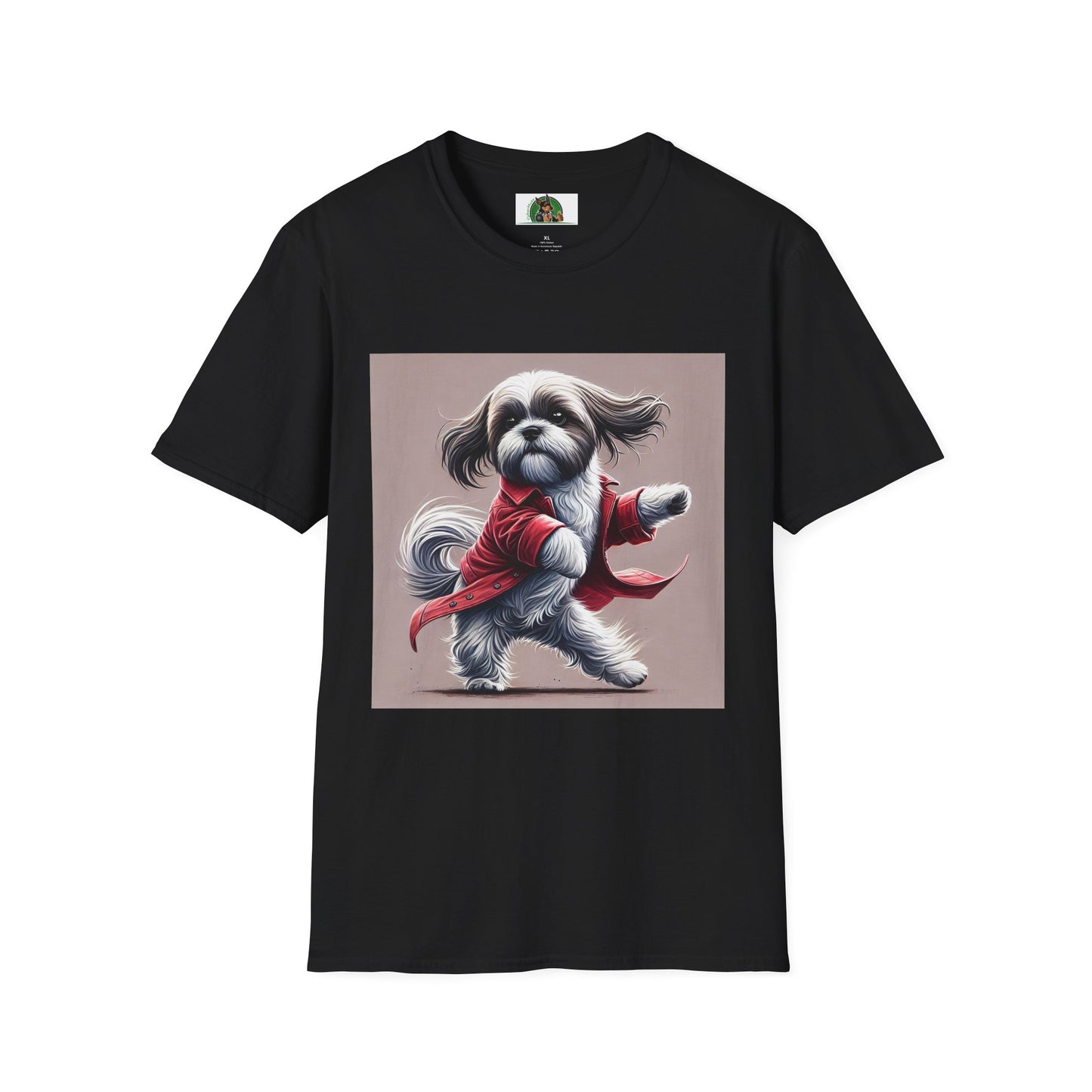 Dancing Shih Tzu T-Shirt T-Shirt Printify XS Black