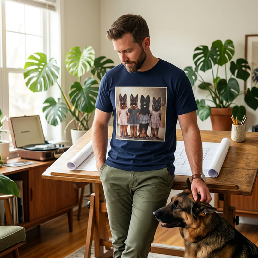 German Shepherd Graphic Tee T-Shirt Printify