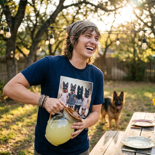 German Shepherd Graphic Tee - Quirky Dog Lover Style | CyberMutz T-Shirt Printify