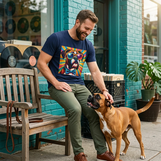 Boxer Dog Pop Art T Shirt Quirky Canine Style From CyberMutz Official Collection T-Shirt Printify