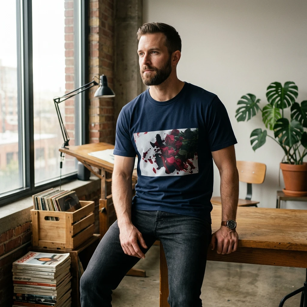 Mis·cel·la·ne·ous Blood Rose T-Shirt Printify