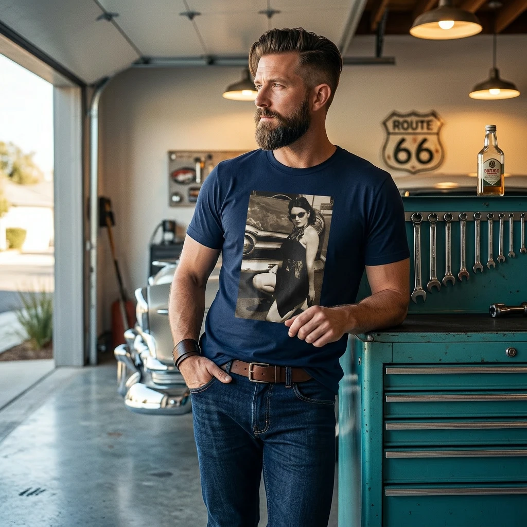 Mis·cel·la·ne·ous Rockabilly Girl T-Shirt Printify