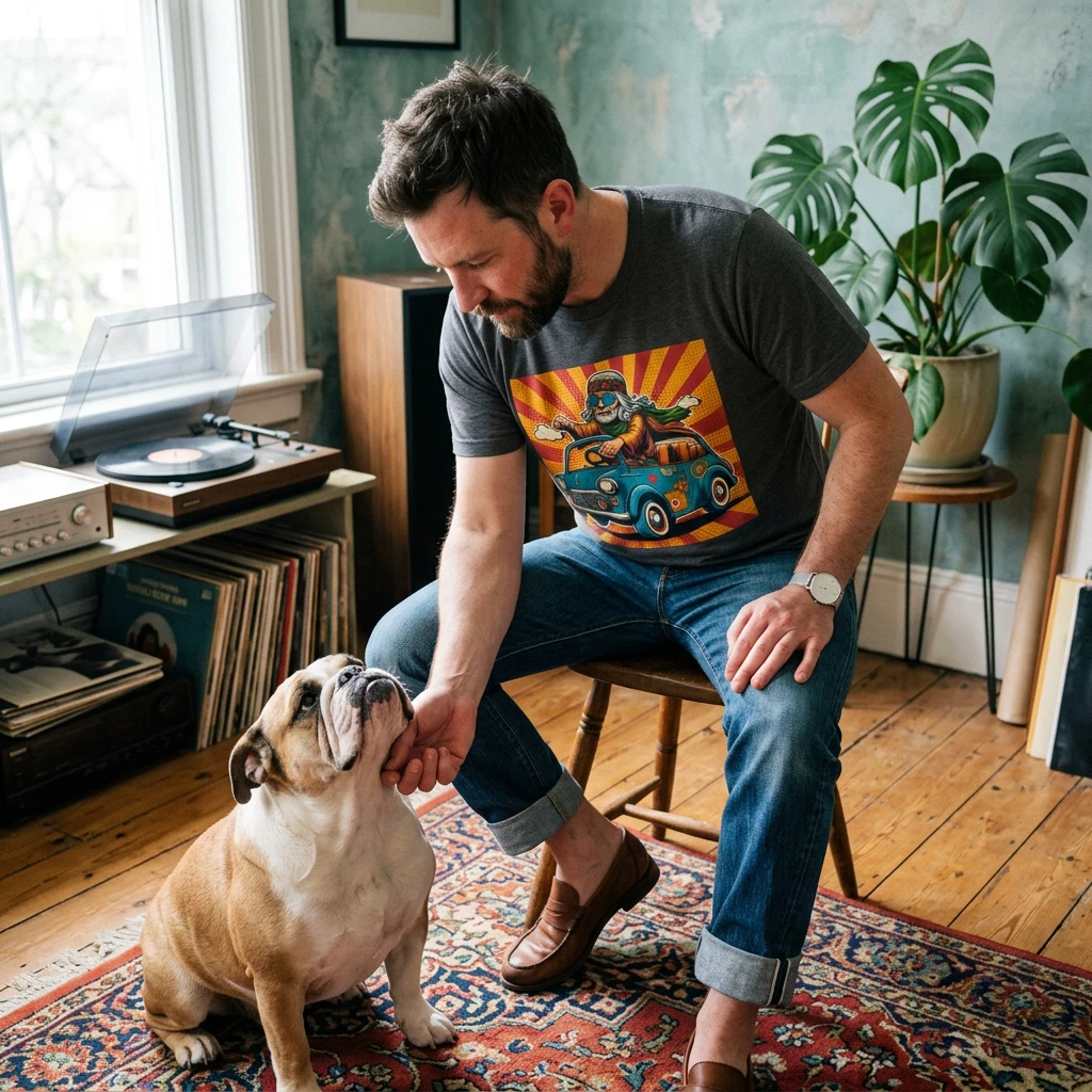 Cool Old Wacky Dude T-Shirt Printify