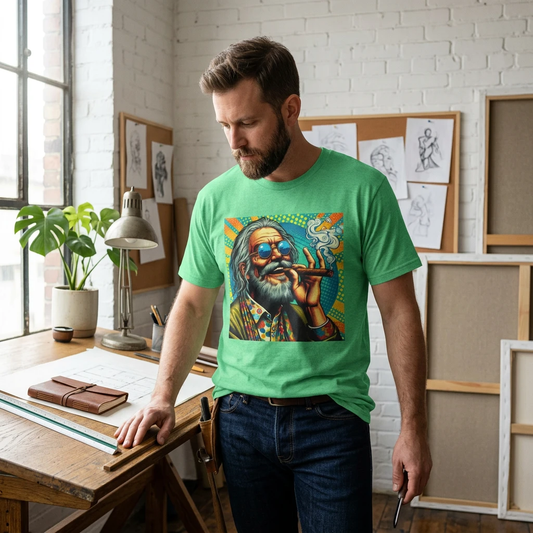 Wacky Cigar Dude T-Shirt Printify