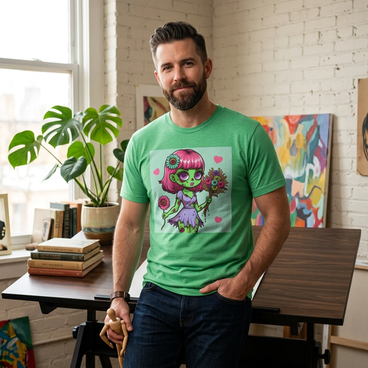 Wacky Zombie Girl T-Shirt Printify