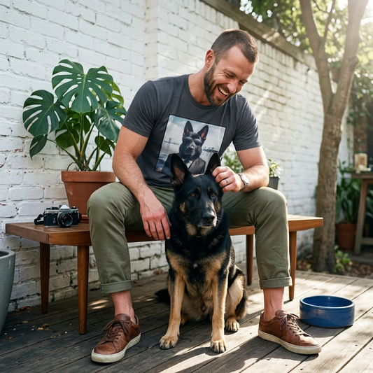 German Shepherd Dog Lover Black T-Shirt T-Shirt Printify