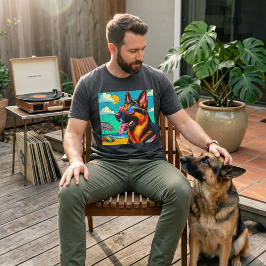 German Shepherd Vacation T-Shirt T-Shirt Printify