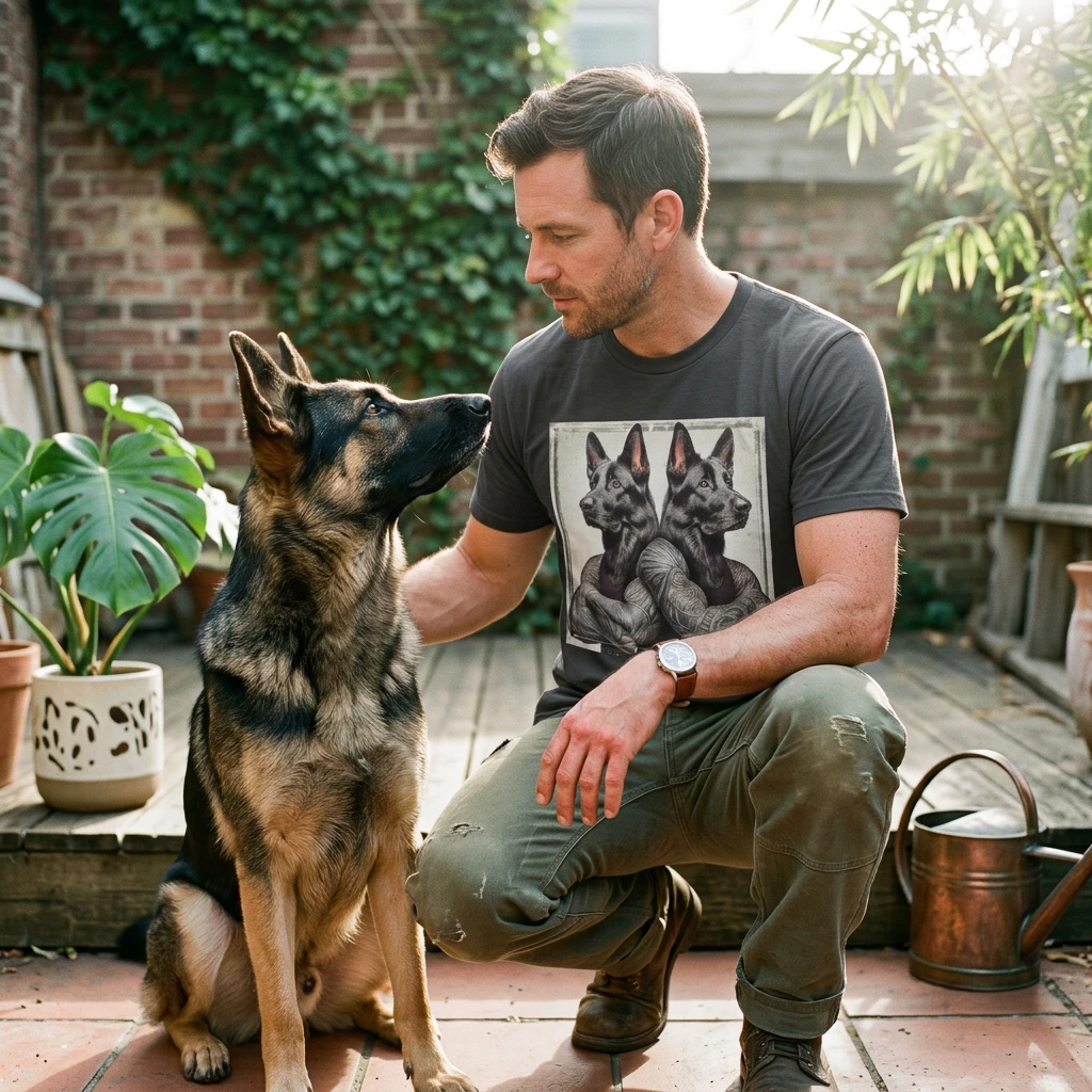 German Shepherd Trainers T-Shirt T-Shirt Printify