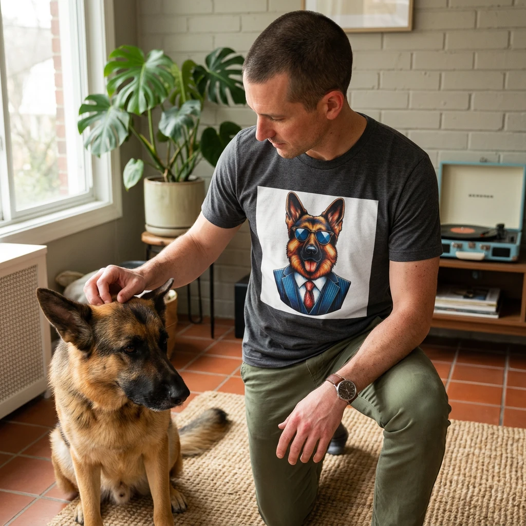German Shepherd Classic T-Shirt T-Shirt Printify