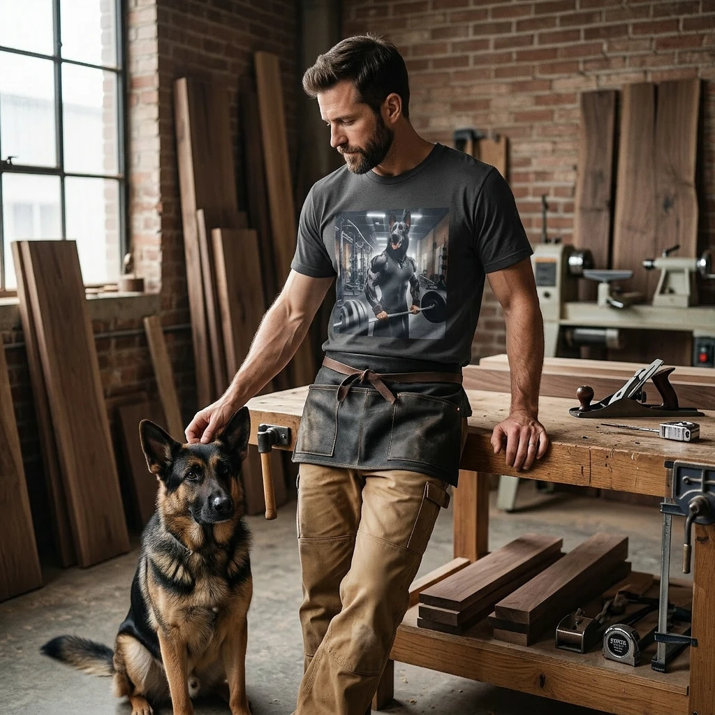 German Shepherd Trainer T-Shirt T-Shirt Printify