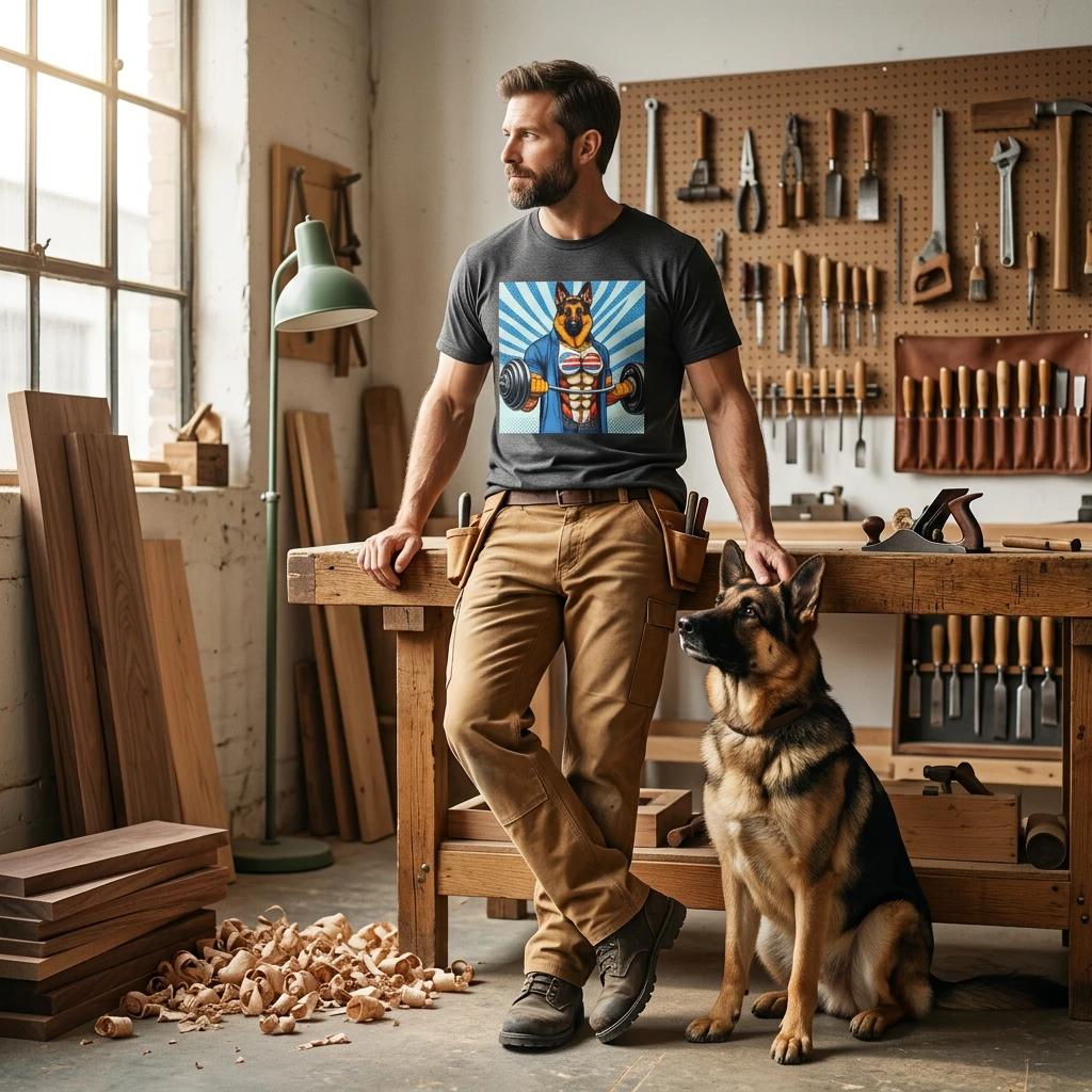 German Shepherd Fitness T-Shirt T-Shirt Printify