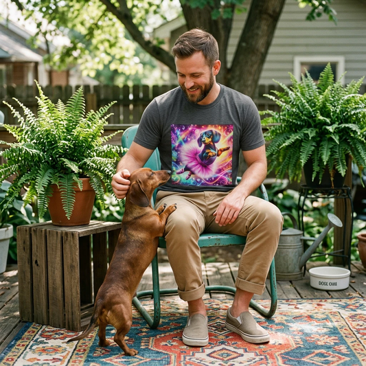 Unisex Dachshund Soaring Ballerina Graphic T Shirt 100 Percent Cotton Soft Style Tee For Casual Wear T-Shirt Printify