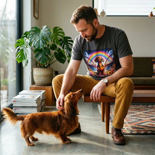 Dachshund Colorful Flowers Unisex T Shirt Soft Cotton Tee For Casual Comfort All Day T-Shirt Printify