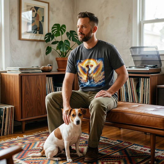Jack Russell Golden Angel T-Shirt Printify