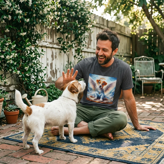 Jack Russell Pajama Puppy Angel T-Shirt Printify