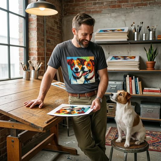 Jack Russell Pop Art Dogs T-Shirt Printify