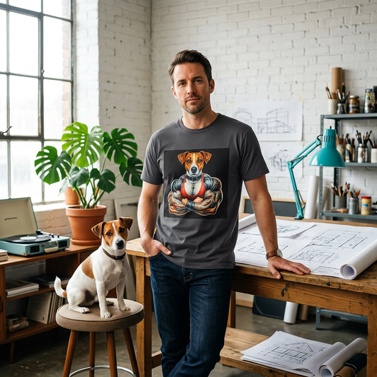 Jack Russell Buff Dog T-Shirt Printify