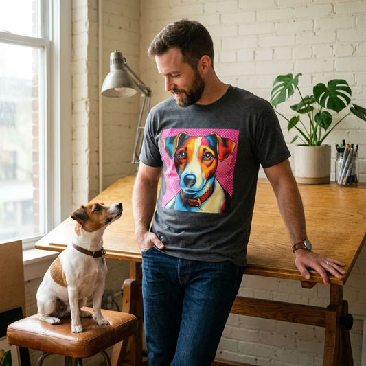 Jack Russell Pink Pop Art T-Shirt Printify