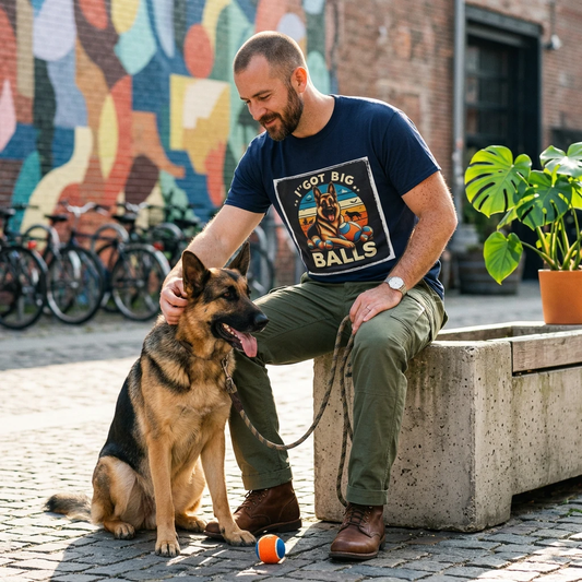 Miscellaneous German Shepherd I Got Big Balls Unisex Soft Style Tee For Dog Lovers Comfortable Everyday Wear T-Shirt Printify