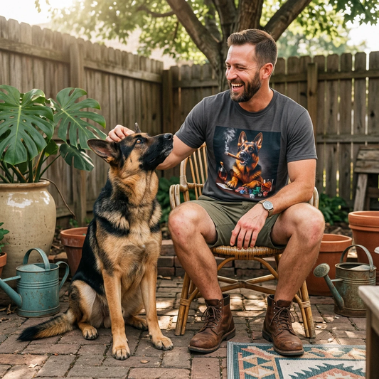 German Shepherd Dog Lover T-Shirt T-Shirt Printify