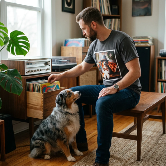 Australian Shepherd Fedora Hat Edition T Shirt Unisex Graphic Tee For Dog Lovers Gift Idea T-Shirt Printify
