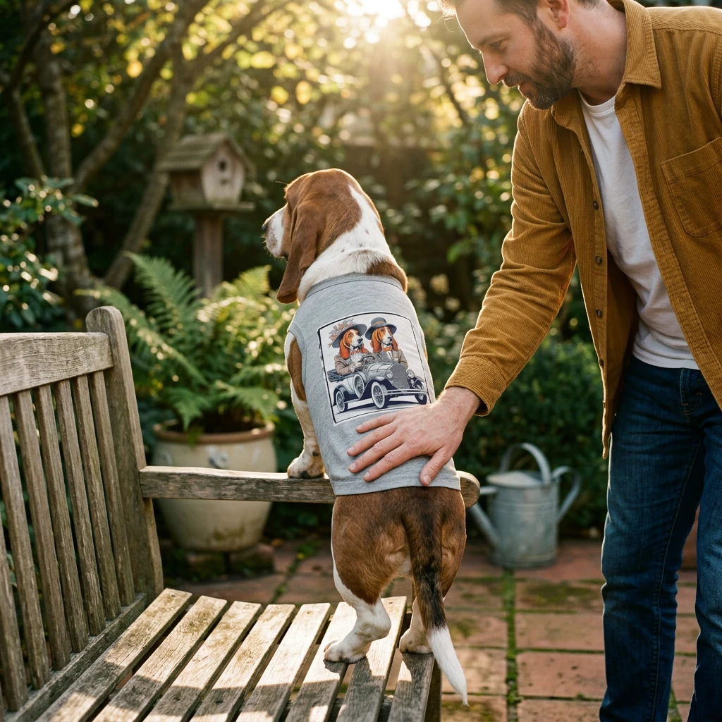Wacky Basset Hound Pet Tank Top For Dog Lovers With Classic Droopy Ears Design For Everyday Wear Pets Printify