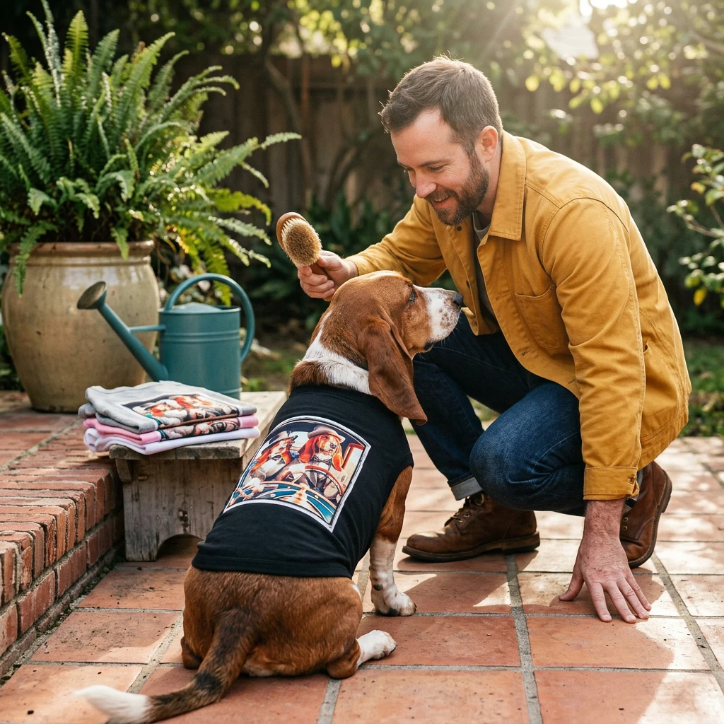 Pet Tank Top Wacky Basset Hound Shirt For Dogs Cute Loyal Companion Apparel Gift Idea Everyday Wear Pets Printify