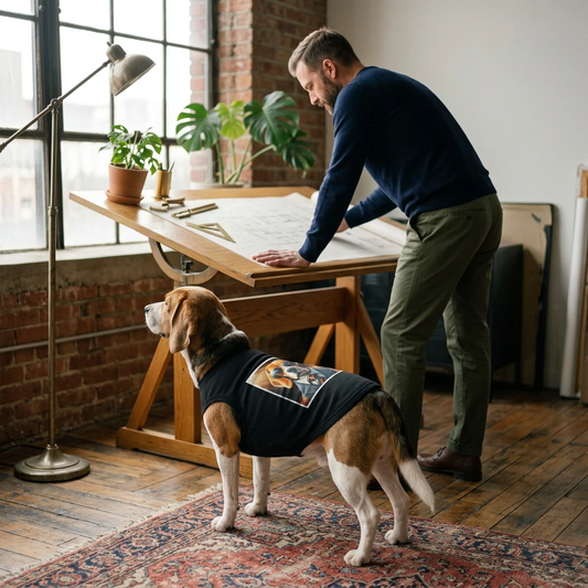 Beagle In Suit Pet Tank Top Cute Dog Shirt For Small Medium Dogs Premium Quality Outfit Pets Printify